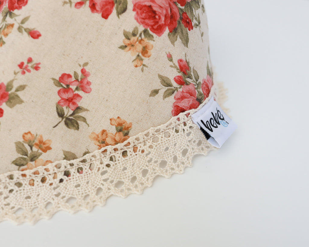 Bandana Bib - Vintage Cream Floral - SALE