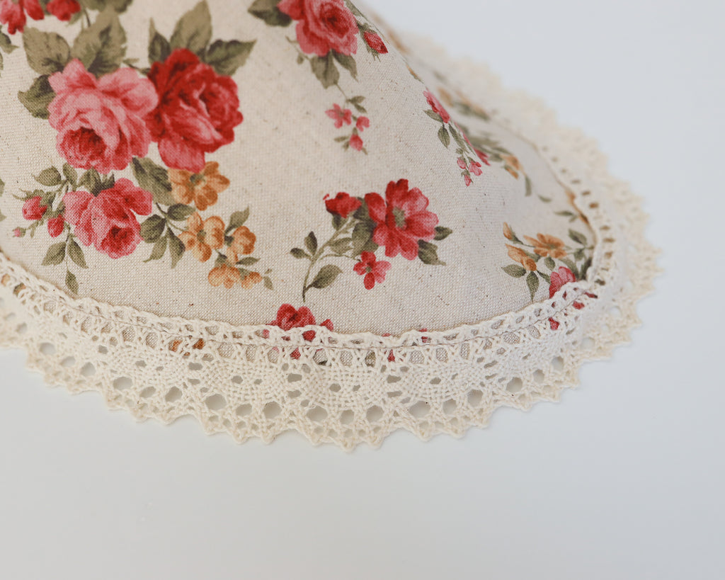 Bandana Bib - Vintage Cream Floral - SALE