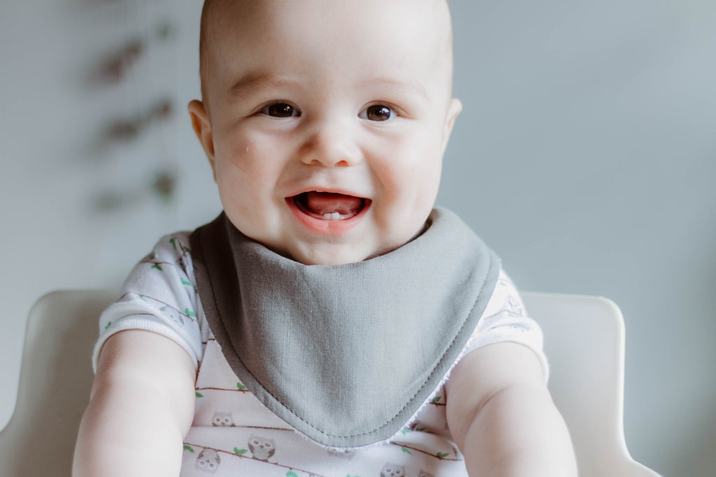 Bandana bib - Linen - Moss